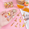 40Pcs 10 Style Alloy Enamel Pendant Decoration HJEW-HY00062-3