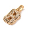 Brass Micro Pave Cubic Zirconia Pendants KK-C076-29B-G01-2