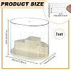 2-Tier ABS Plastic with PET Minifigures Display Cases CON-WH0095-145-2