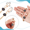 Alloy Enamel Flower Brass Cable Chains Bag Extender Chains HJEW-PH01994-3