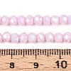 Anti-Tarnish Electroplate Rondelle Glass Beads Strands EGLA-T021-4mm-17-03-4