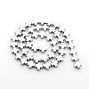 Greek Cross Electroplate Non-magnetic Synthetic Hematite Beads Strands G-P046-06A-1