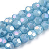 Opaque Frosted Glass Beads Strands EGLA-N006-076B-1