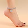 Alloy Crystal Rhinestone Anklets with Charms WG690B2-06-1