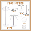Half Round Shaped Acrylic Hat Display Stands for Hat Wig ODIS-WH0086-096-3