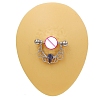 6 Styles 316L Surgical Stainless Steel Cubic Zirconia Nipple Nail Ring Sets WGE45DD-07-3
