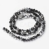 Electroplate Transparent Glass Beads Strands X-EGLA-A034-T8mm-M01-2