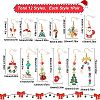 12 Pairs 12 Style Christmas Theme Alloy Dangle Earrings EJEW-SC0001-33-2
