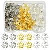 300Pcs 3 Styles Brass Bead Caps IFIN-FS0001-43-1
