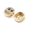 Brass Micro Pave Cubic Zirconia Beads KK-M241-01P-3