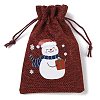 Christmas Theme Jute Cloth Storage Bags ABAG-F010-01A-02-2