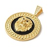 Brass Micro Pave Clear Cubic Zirconia with Enamel Pendants KK-R162-073B-G-2