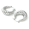 Brass Hoop Earrings for Women EJEW-D094-01P-2