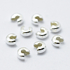 925 Sterling Silver Crimp Beads Cover STER-G027-27S-4mm-1