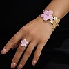 Flower Iron Enamel Cuff Bangles & Cuff Rings Sets for Women FS-WGED47D-05-1