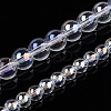 Electroplate Transparent Glass Beads Strands GLAA-T032-T4mm-AB13-4