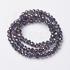 Electroplate Transparent Glass Beads Strands LS-EGLA-A034-T4mm-S07-2