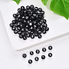 Black Opaque Acrylic Beads SACR-YW0001-16A-6