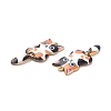 Light Gold Rack Plating Alloy Enamel Pendants X-ENAM-G210-01LG-4