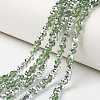 Electroplate Transparent Glass Beads Strands EGLA-A034-T8mm-M06-1