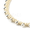 Synthetic Hematite Braided Bead Anklet AJEW-AN00479-5