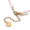 Glass Seed Pendant Necklaces for Women NJEW-MZ00031-05-5