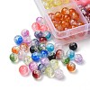 360Pcs 12 Colors Transparent Crackle Baking Painted Glass Beads Strands DGLA-YW0001-12-2