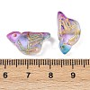Electroplate and Golden Metal Enlaced Glass Beads EGLA-T029-03A-3