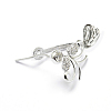 Anti-Tarnish Rhodium Plated 925 Sterling Silver Micro Pave Cubic Zirconia Pendant Bails STER-P034-56P-4