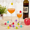 2 Sets 12Pcs Silicone Wine Glass Charms AJEW-NB0005-69-4