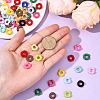 100Pcs Acrylic Twist Disc European Large Hole Beads MACR-SC0002-40-4