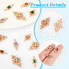 AHADERMAKER 16Pcs 8 Styles Brass Micro Pave Cubic Zirconia Connector Charms GLAA-GA0001-78-3