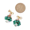 Handmade Glass Beads Dangle Stud Earrings EJEW-TA00596-3
