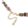 Natural Multicolor Tourmaline Chips Beads Necklaces & Bracelets Sets for Women SJEW-JS01372-02-6