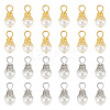 100Pcs 2 Colors Round Imitation Pearl Acrylic Pendants PALLOY-TA00292-1