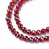 Electroplate Transparent Glass Beads Strands EGLA-N002-34B-C11-3