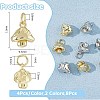 8 Pcs 2 Colors Rack Plating Brass Pendants KK-HS0001-15-2