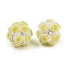 Acrylic Handmade Luminous Polymer Clay Rhinestone Beads CLAY-H003-07-4