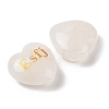 Natural Quartz Crystal Heart Engraving MBTI Figurines Statues for Home Office Desk Decorations G-K353-05P-2