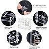 Assembled Transparent Acrylic Earring Display Stands EDIS-WH0021-12-4