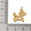 Rack Plating Brass Micro Pave Clear Cubic Zirconia Pendants KK-B092-18G-3