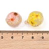 Brass Resin Pendants RE-CBA591C-04G-3
