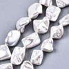 Electroplated Natural Freshwater Shell Beads Strands SHEL-R113-01F-1