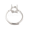 Adjustable Brass Solitaire Ring Settings KK-C022-02P-3