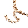 4Pcs 4 Style Alloy Chain Anklets Set with Heart Beaded and Butterfly Charm SJEW-D009-02KCG-8