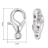 Silver Color Plated Zinc Alloy Lobster Claw Clasps X-E103-S-3