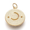 Brass Micro Pave Cubic Zirconia Pendants KK-O113-04G-B-2