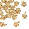 SHEGRACE Brass Micro Pave Clear Cubic Zirconia Charms XGRQ4N602-710G-1