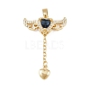 Brass Micro Pave Cubic Zirconia Pendants KK-B161-12G-02-1
