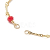 Glass Bead Chain Bracelet Making AJEW-JB01150-09-2